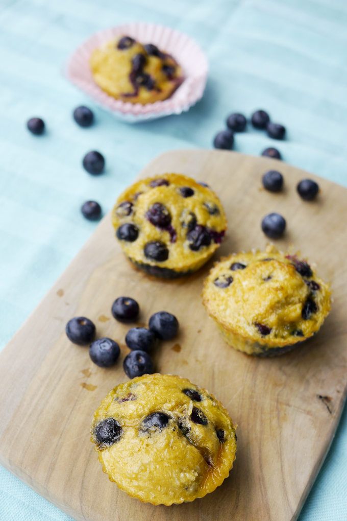 Low Carb blueberry muffins with only 5 ingredients 