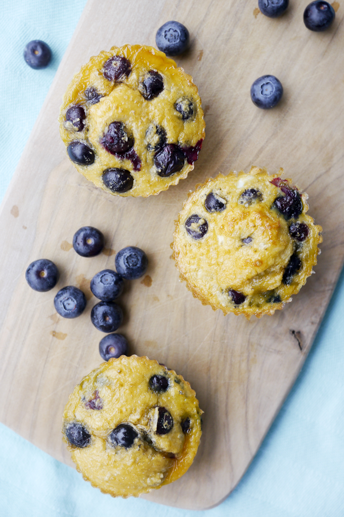  Healthy muffins for children with blueberries and shredded coconut 
