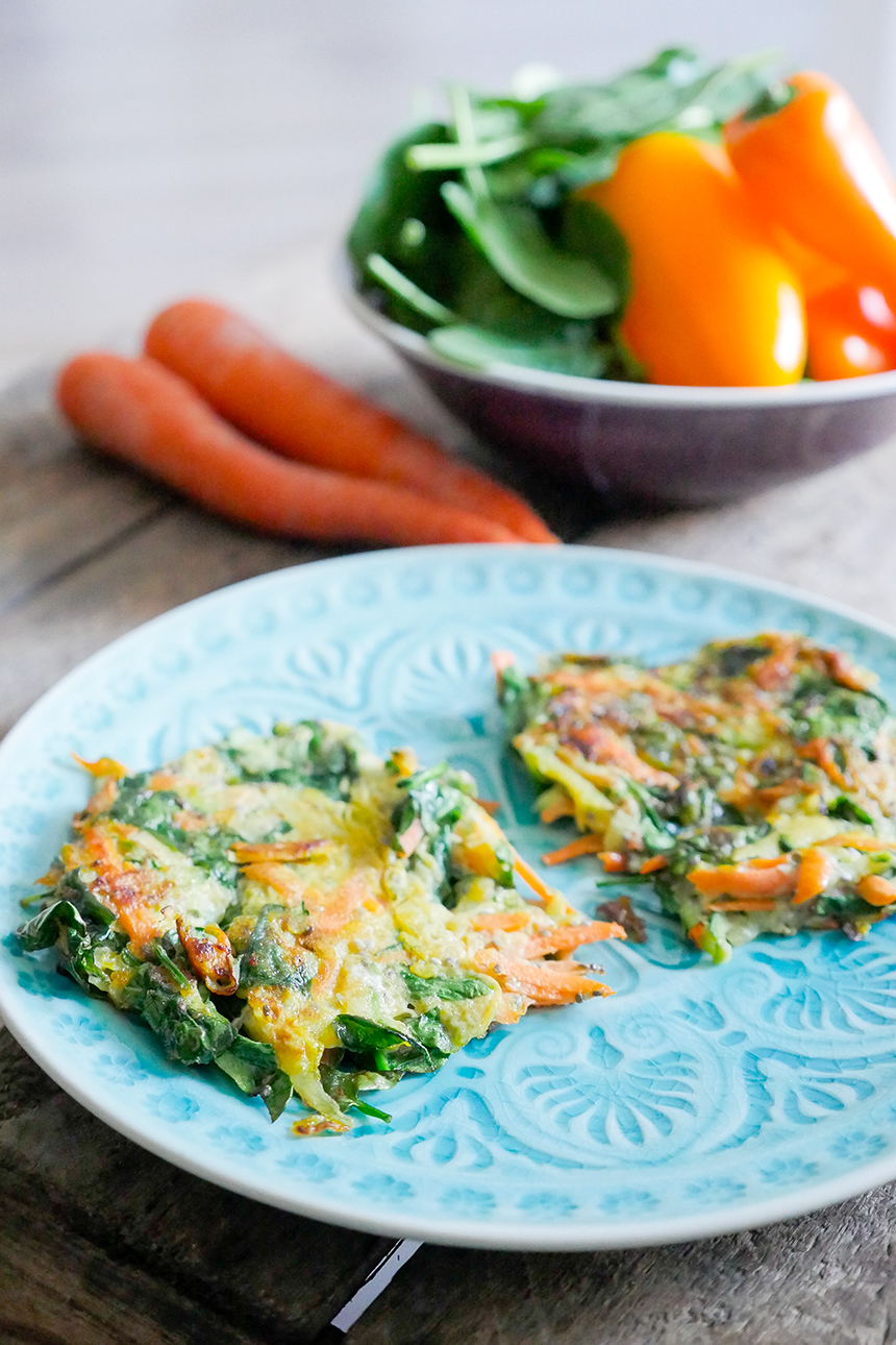  Low Carb Zucchini Buffer with Carrots and Baby Spinach 