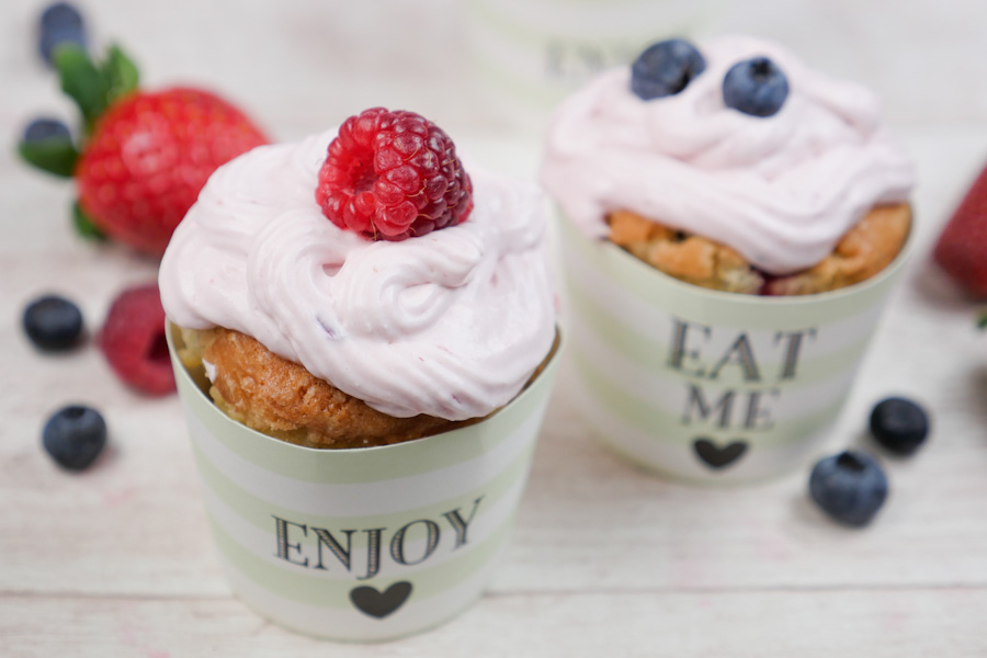 fruity cupcakes with raspberries Sugar Stories 